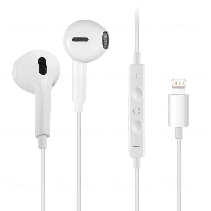 In Ear Earphone For Apple iPhone 16 15  14 13 12 11 Stereo Sound Wired Earbud Bluetooth-compatible Headset 3.5mm For all phone